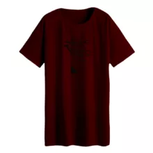 تی شرت لانگ زنانه مدل دخترک و تاب کد 2 رنگ زرشکی