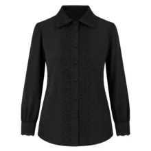 شومیز آستین بلند یقه برگردان زنانه مدل گیپور