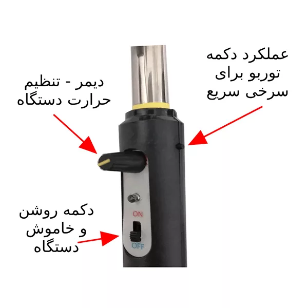 انبر زغال برقی تاوارا مدل سرامیکی تیوپی توربودار