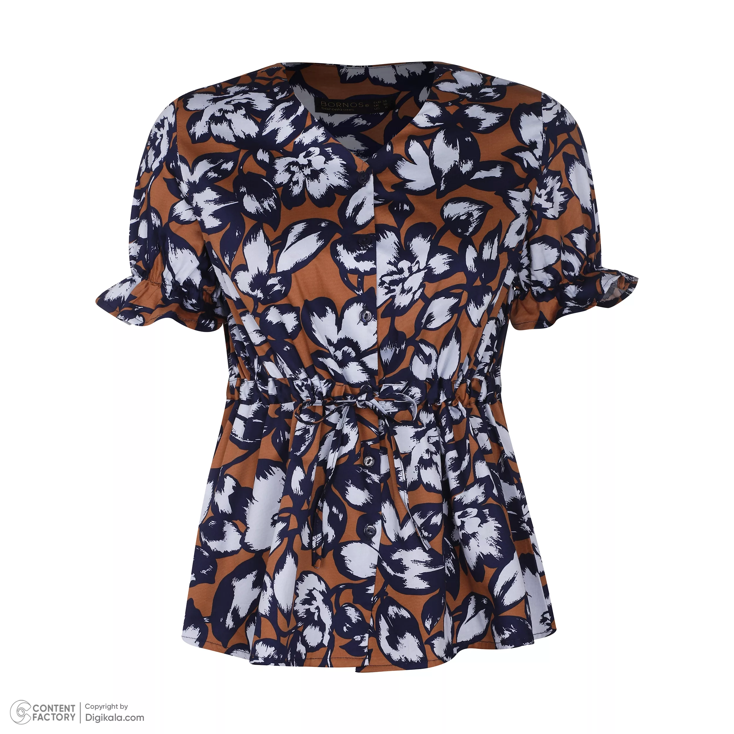 شومیز آستین کوتاه زنانه برنس مدل 01892840242415054432