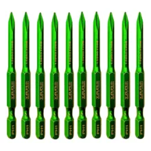 سری پیچ گوشتی چهارسو تام مدل بیت خور کد AJ-PH1*150MM سایز 150 میلی متر مجموعه 10 عددی