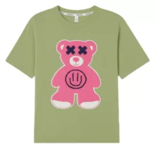 تیشرت آستین کوتاه زنانه مدل خرسی کد ۷۶۷۶