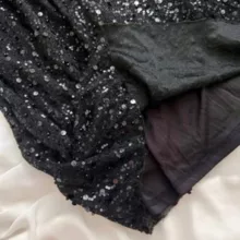 پیراهن یقه هفت زنانه مدل پولکی