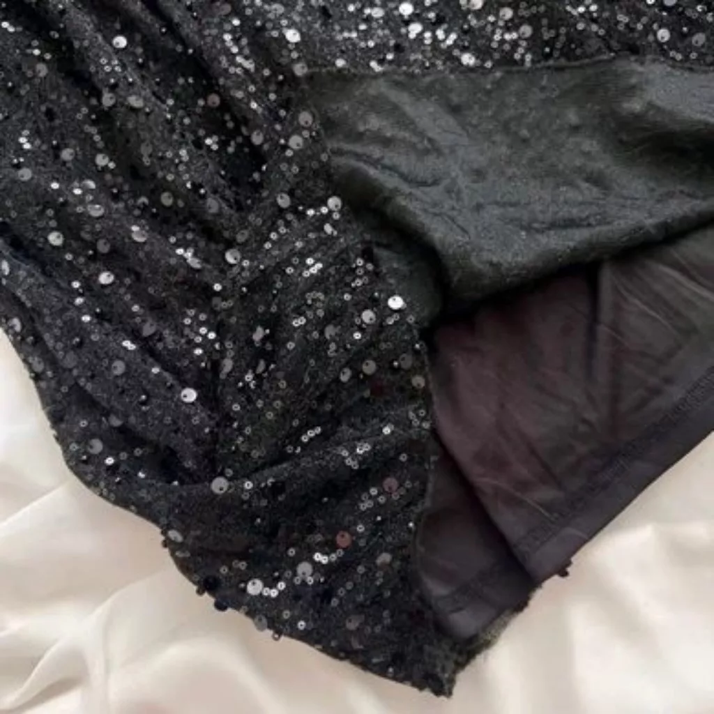 پیراهن یقه هفت زنانه مدل پولکی