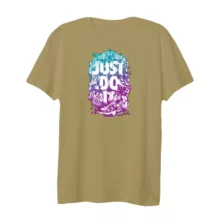 تی شرت لانگ  آستین کوتاه زنانه مدل لوگو کد 29 رنگ کرم