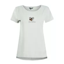 تی شرت آستین کوتاه زنانه جوتی جینز مدل یقه گرد کد 1551261 رنگ طوسی روشن