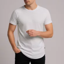 تی شرت لانگ  آستین کوتاه مردانه نوزده نودیک مدل TS1964 W