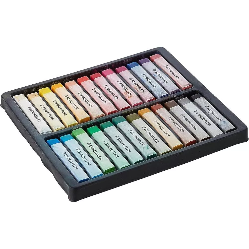 پاستل گچی 24 رنگ استدلر کارات 2430