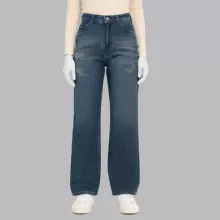 شلوار جین زنانه مدل بگ کد 9589