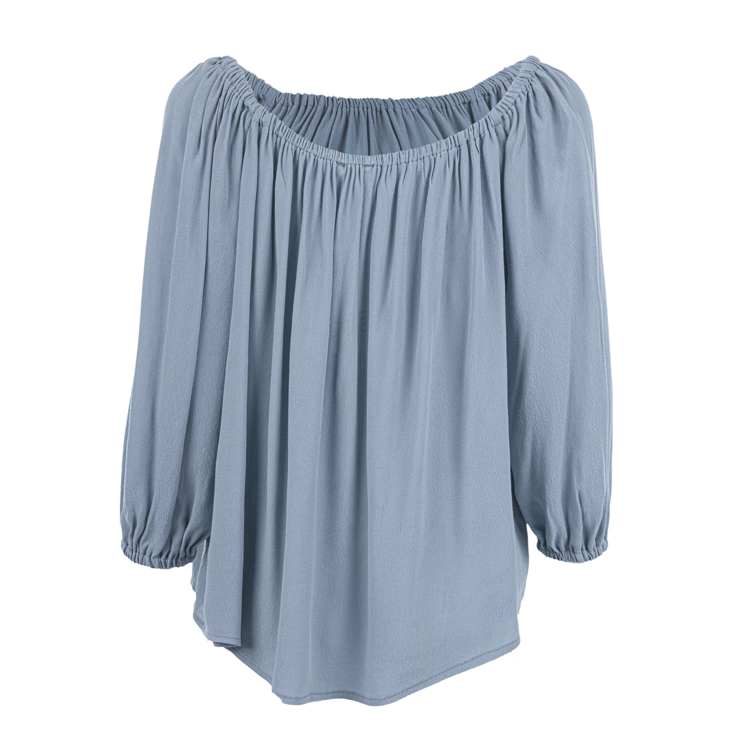 بلوز آستین بلند زنانه سرژه مدل 204640 رنگ آبی