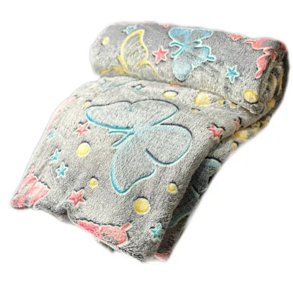 پتو مسافرتی مدل شب نما شاپرک سایز 185x145 سانتی متر