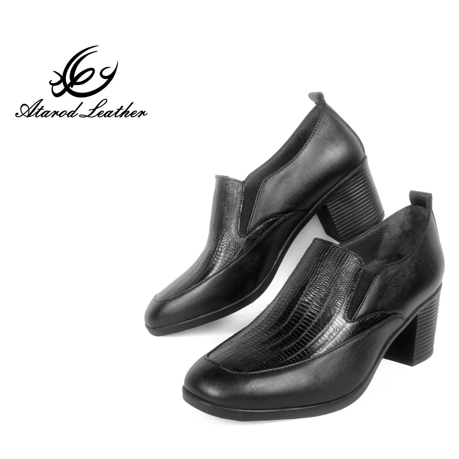 کفش زنانه چرم عطارد مدل چرم طبیعی کد SH255