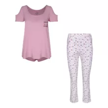 ست تی شرت آستین کوتاه و شلوار راحتی زنانه ناربن مدل 15211137