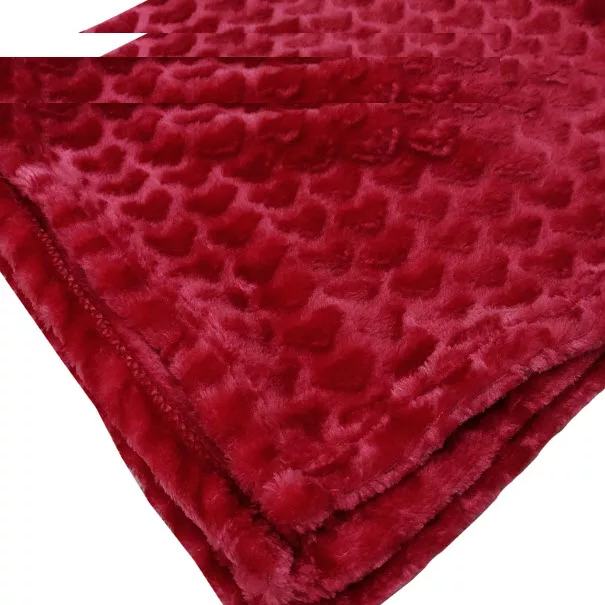 پتو مسافرتی گلبافت مدل ژله ای طرح قلب سایز 210x145 سانتی متر