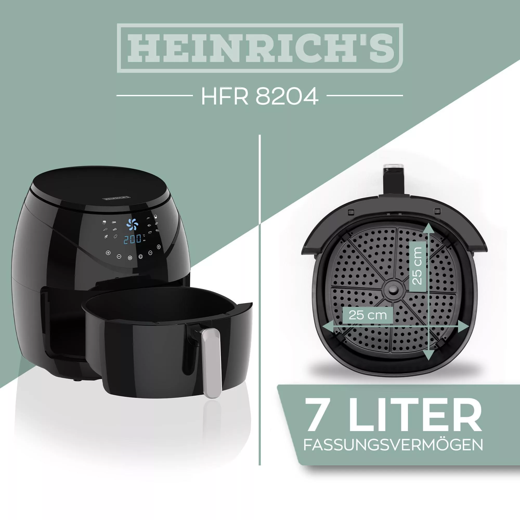 سرخ کن بدون روغن هنریچ مدل HR-8204