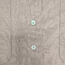 شومیز آستین سه ربع یقه انگلیسی زنانه مدل جیب دار رنگ نسکافهای