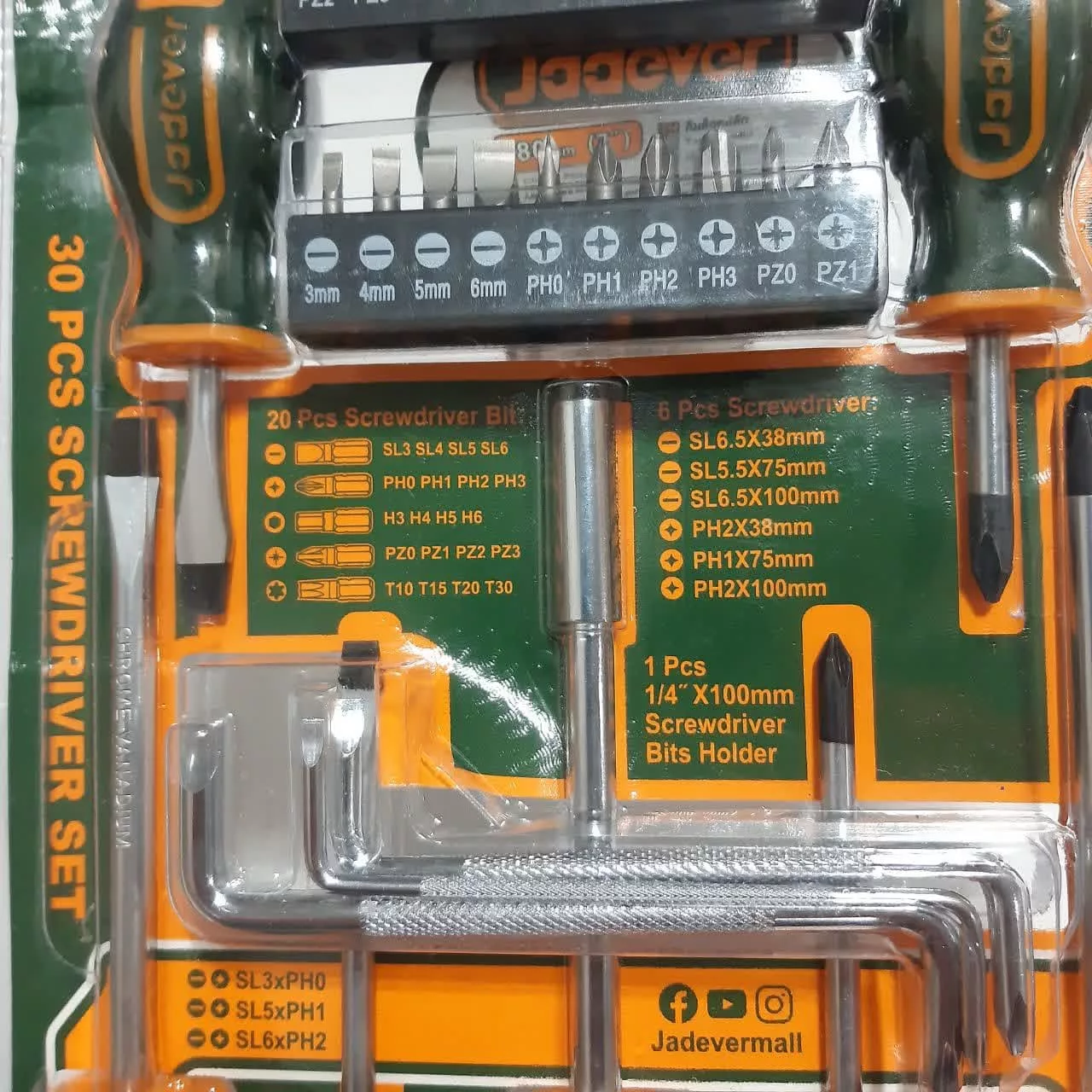 پیچ گوشتی جاداور مدل 69U5906 مجموعه 30 عددی