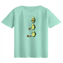 تی‌شرت  اورسایز آستین کوتاه زنانه مدل باکسی طرح آووکادو باردار رنگ سبز روشن