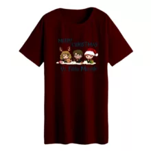 تی شرت لانگ زنانه مدل هری پاتر کد 2 رنگ زرشکی