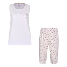 ست تاپ و شلوارک زنانه ناربن مدل 15211128 رنگ سفید