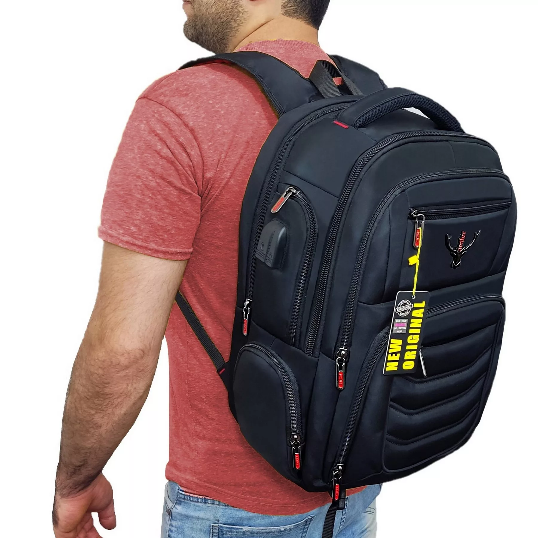 کوله پشتی لپ تاپ آنتلر مدل Black Rock مناسب برای لپ تاپ تا 17 اینچی