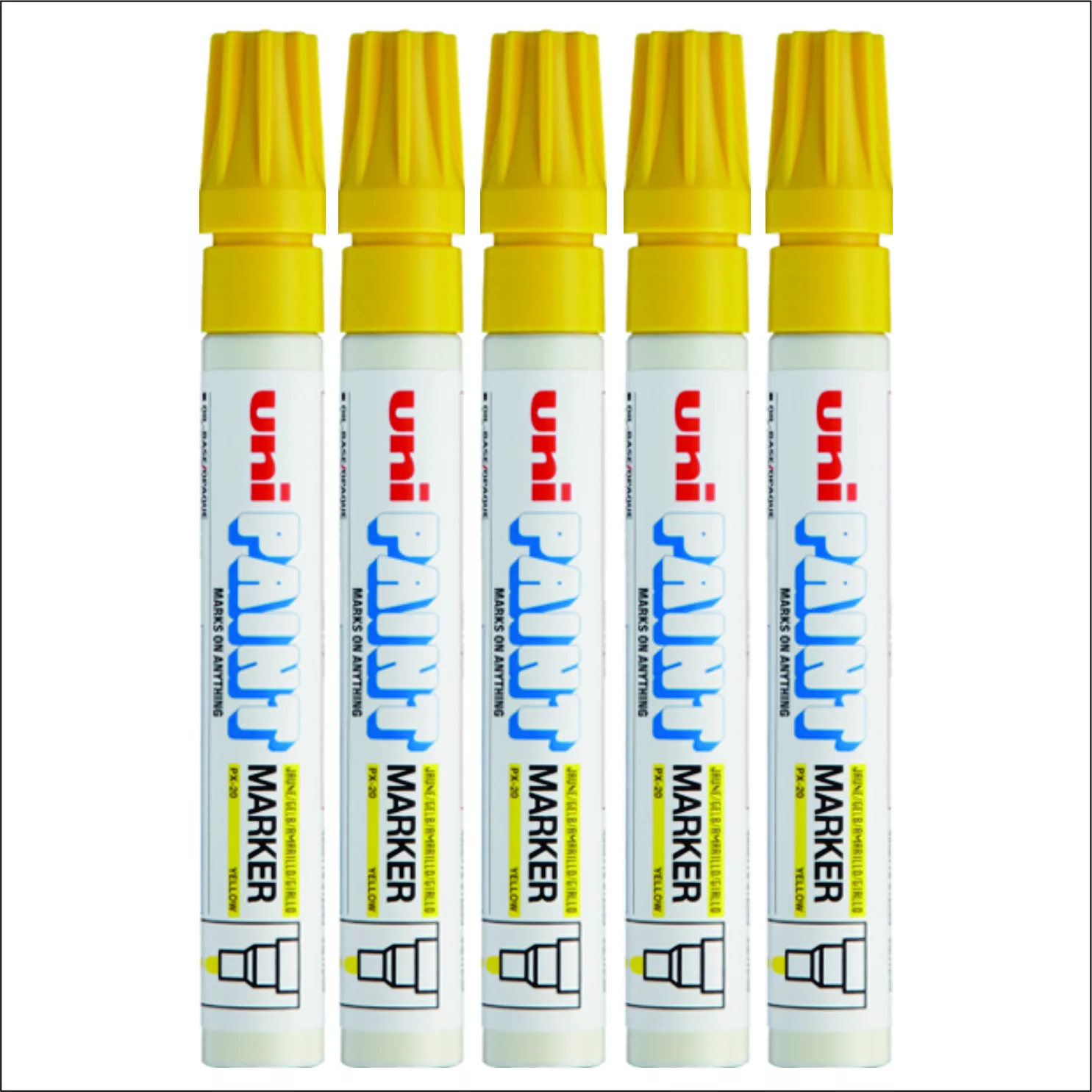 ماژیک چند منظوره یونی بال مدل PX-20 بسته 5 عددی