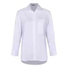 شومیز آستین بلند یقه برگردان زنانه برندس مدل 31216C11 رنگ سفید