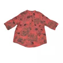 بلوز آستین سه ربع یقه ایستاده زنانه مدل 10029 رنگ صورتی