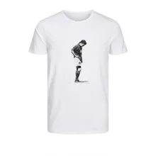 تی شرت آستین کوتاه زنانه مدل روبرتو باجو رنگ سفید