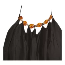 پیراهن ساحلی یقه بندی زنانه ال سی وایکیکی مدل ساتن بوهمین رنگ مشکی