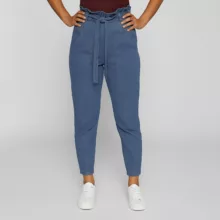 شلوار زنانه مدل مام فیت رنگ آبی