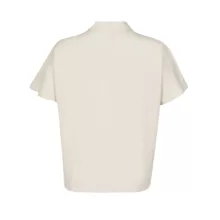 شومیز آستین کوتاه یقه انگلیسی زنانه سرژه مدل 207369 رنگ کرم