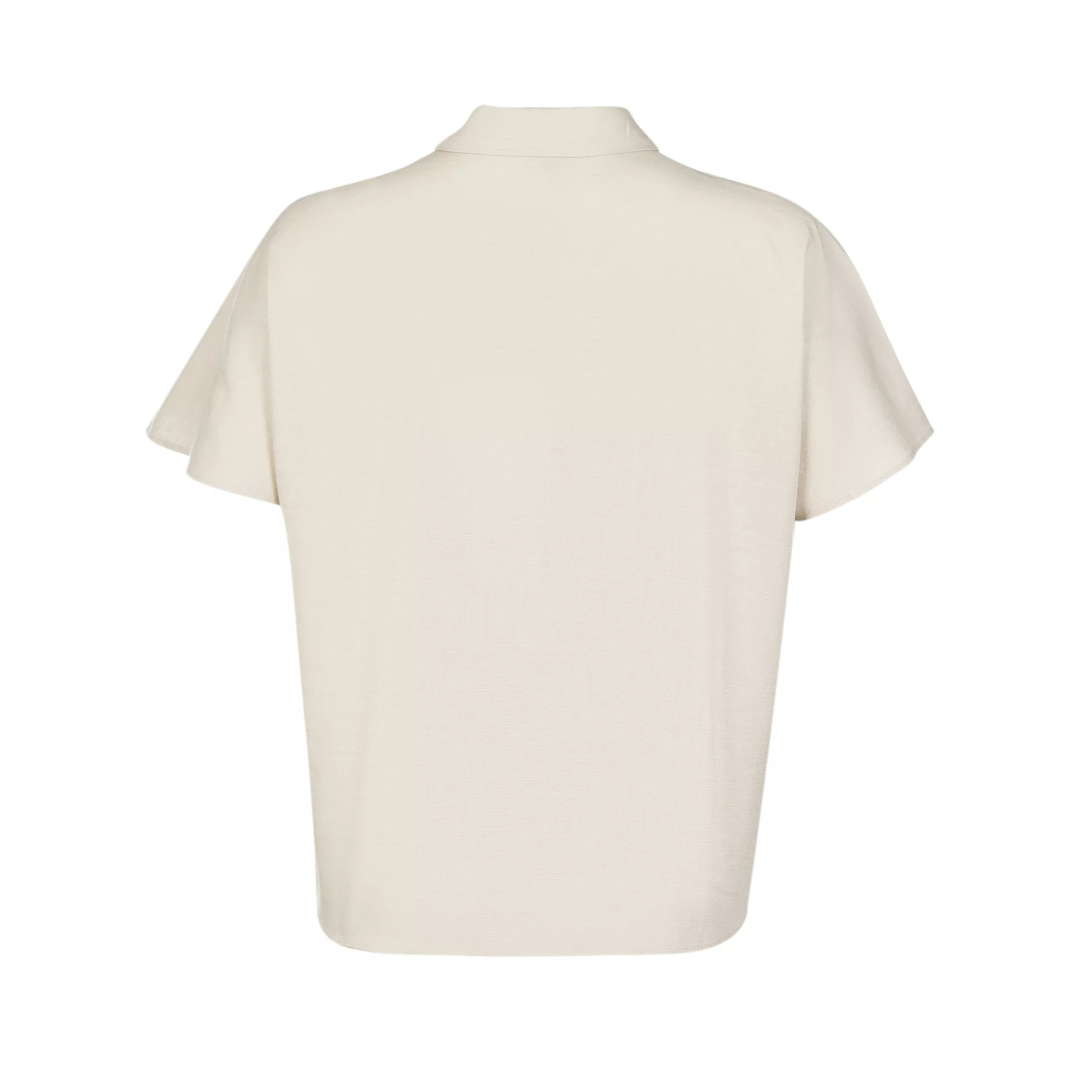 شومیز آستین کوتاه یقه انگلیسی زنانه سرژه مدل 207369 رنگ کرم