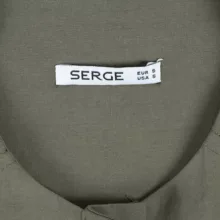 پیراهن یقه گرد زنانه سرژه مدل 206427 رنگ یشمی