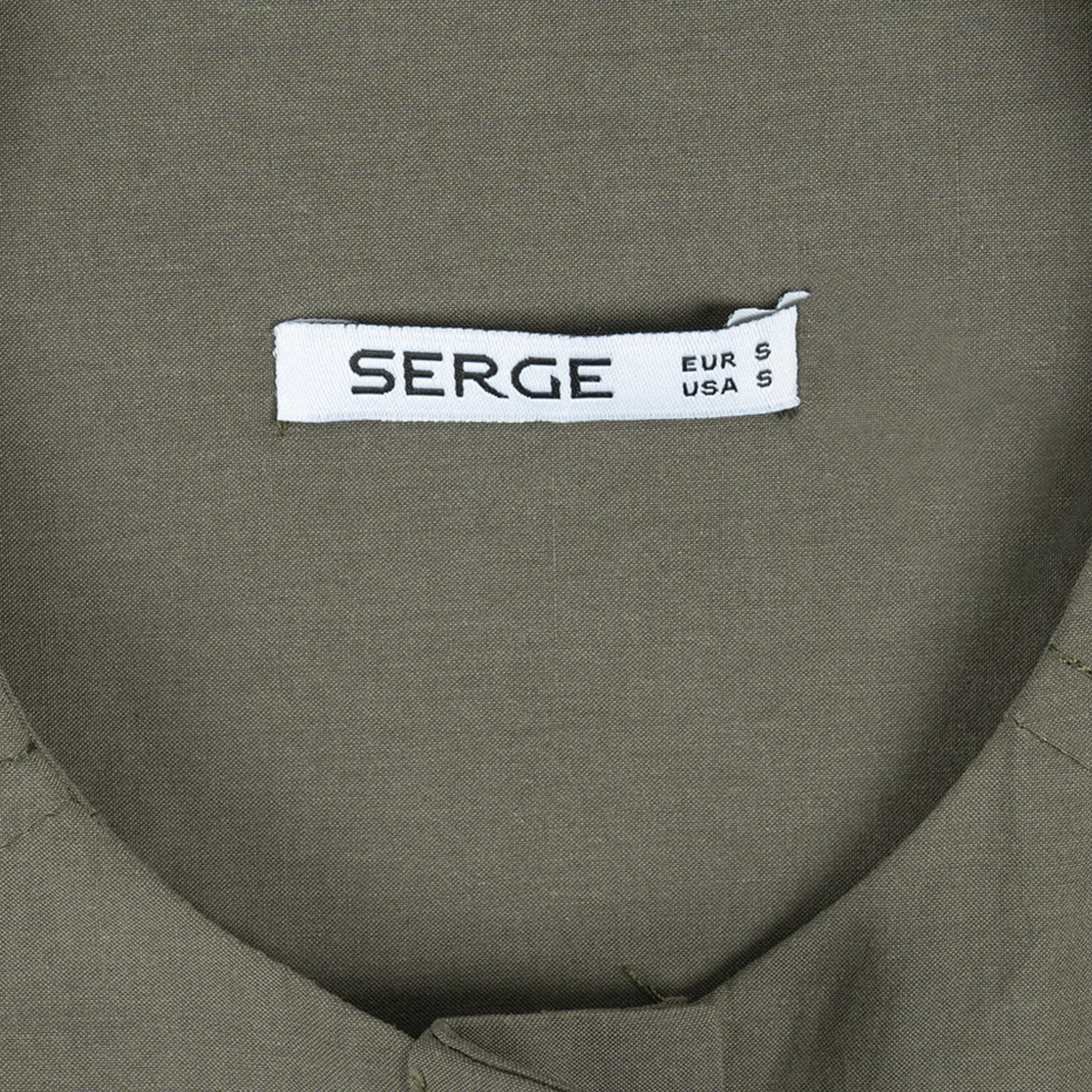 پیراهن یقه گرد زنانه سرژه مدل 206427 رنگ یشمی