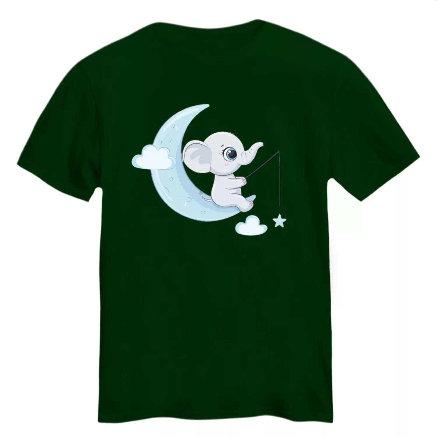 تی شرت آستین کوتاه زنانه مدل فیل کد ۷ رنگ سبز