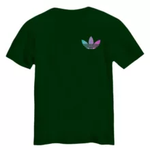 تی شرت آستین کوتاه زنانه مدل لوگو‌ کد 18 رنگ سبز