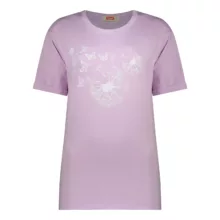 تی شرت آستین کوتاه زنانه مادر مدل Dream رنگ یاسی