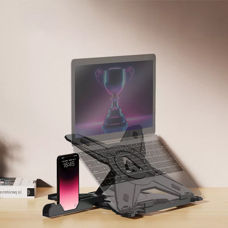 پایه نگهدارنده لپ تاپ سان اسکای مدل SK-045 با قابلیت نگهداری موبایل ،تنظیم زاویه و چرخش