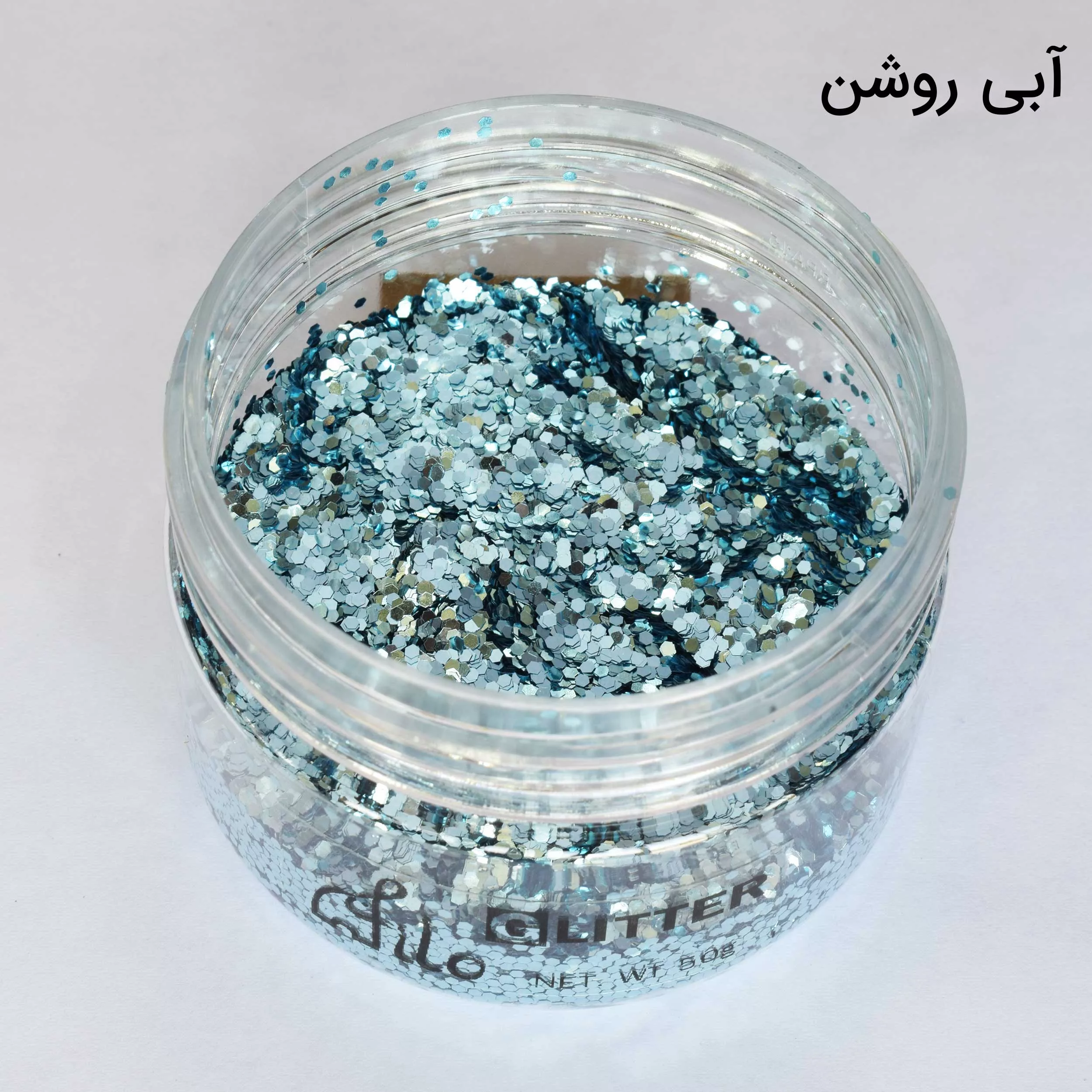 پودر اکلیل رزین اپوکسی فیلو مدل Hexagon 50 حجم 50 میلی لیتر بسته 12 عددی