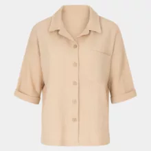 شومیز آستین سه ربع یقه ایستاده زنانه کد 50502