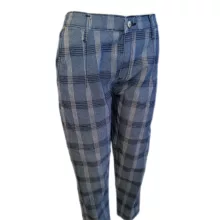 شلوار زنانه مدل کتان چهارخونه مام استایل