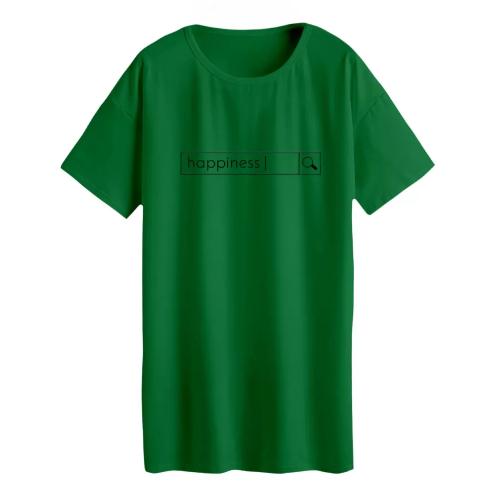 تی شرت لانگ زنانه مدل موتور جستجو کد 2 رنگ سبز