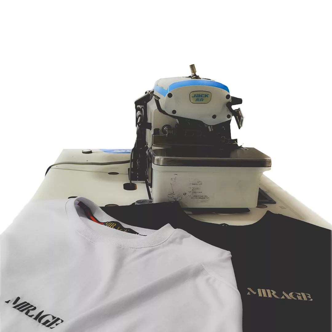 تیشرت لانگ آستین کوتاه مردانه میراژ مدل گلدوزی شده رنگ سفید