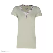 ست تی شرت آستین کوتاه و شلوارک زنانه ناربن مدل 15211133 رنگ سبز مغز پسته ای