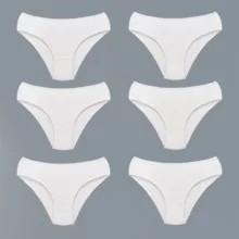 شورت زنانه ماییلدا مدل 4830 رنگ سفید بسته شش عددی