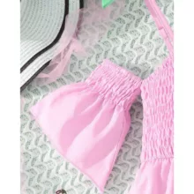 پیراهن زنانه مدل تابستانی رنگ صورتی