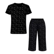 ست تی شرت آستین کوتاه و شلوارک راحتی زنانه مدل آماندیس AM063