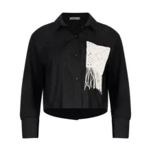 شومیز آستین بلند زنانه سرژه مدل 207349 رنگ مشکی