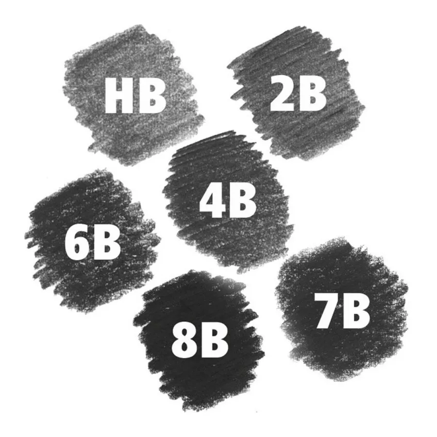 مداد طراحی استدلر مدل Mars Lumograph 100B G6 بسته 6 عددی